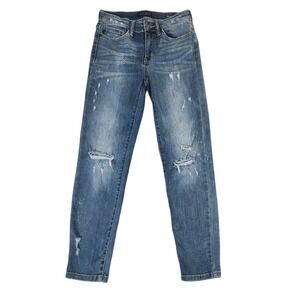 Judy Blue Relaxed Fit Jeans Women's Size 5/27* Blue Denim Stretch Distressed